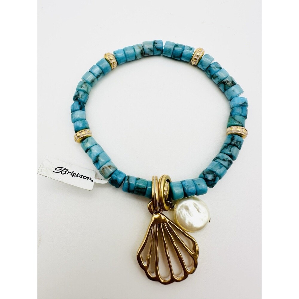 NWTag Brighton CALYPSO SHELL Heishi Bead Stretch Bracelet MSRP $88
